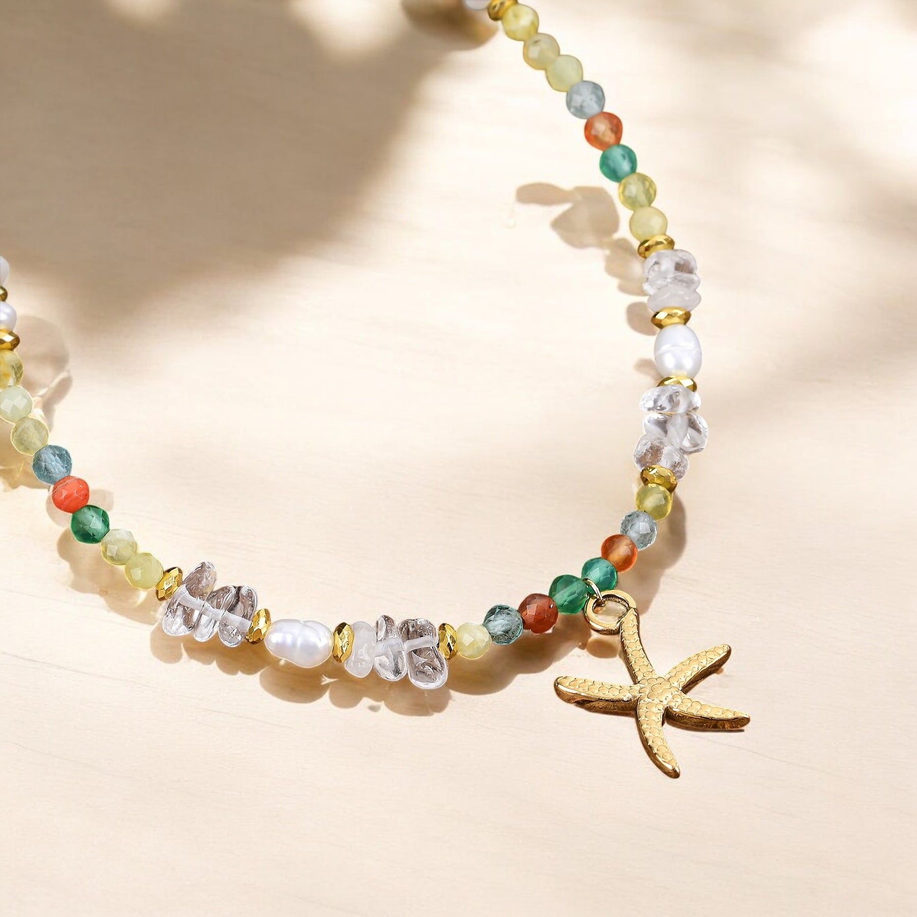 Golden Sunset Starfish Anklet