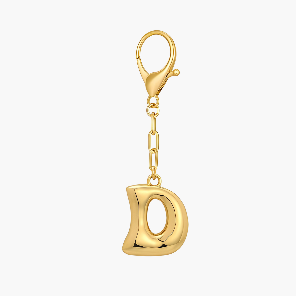 Bubble Letter Initial Keychain & Bag Charm