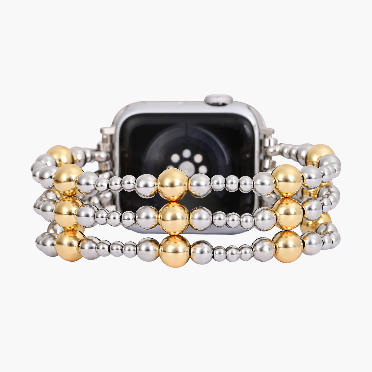 Silver Ember Stretch Apple Watch Strap