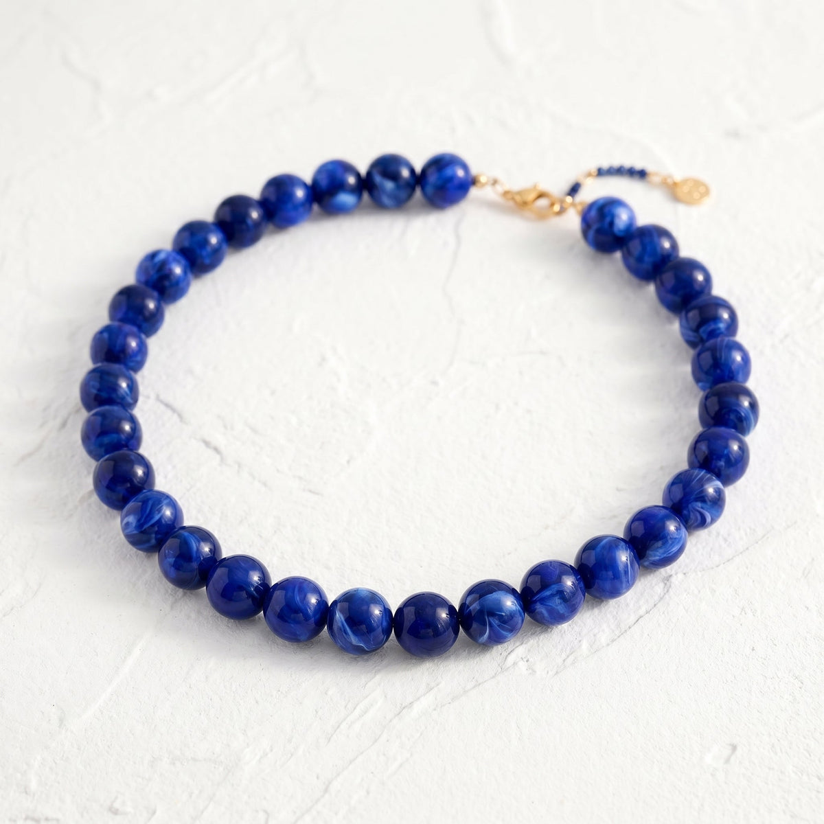 Chunky Blue Beaded Necklace