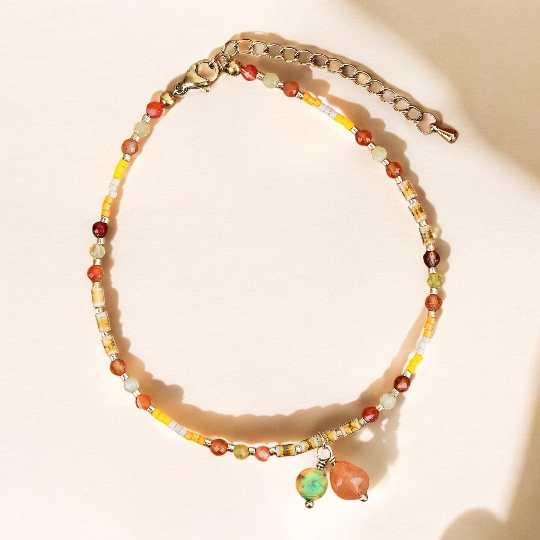 Sunfire Glow Agate Anklet