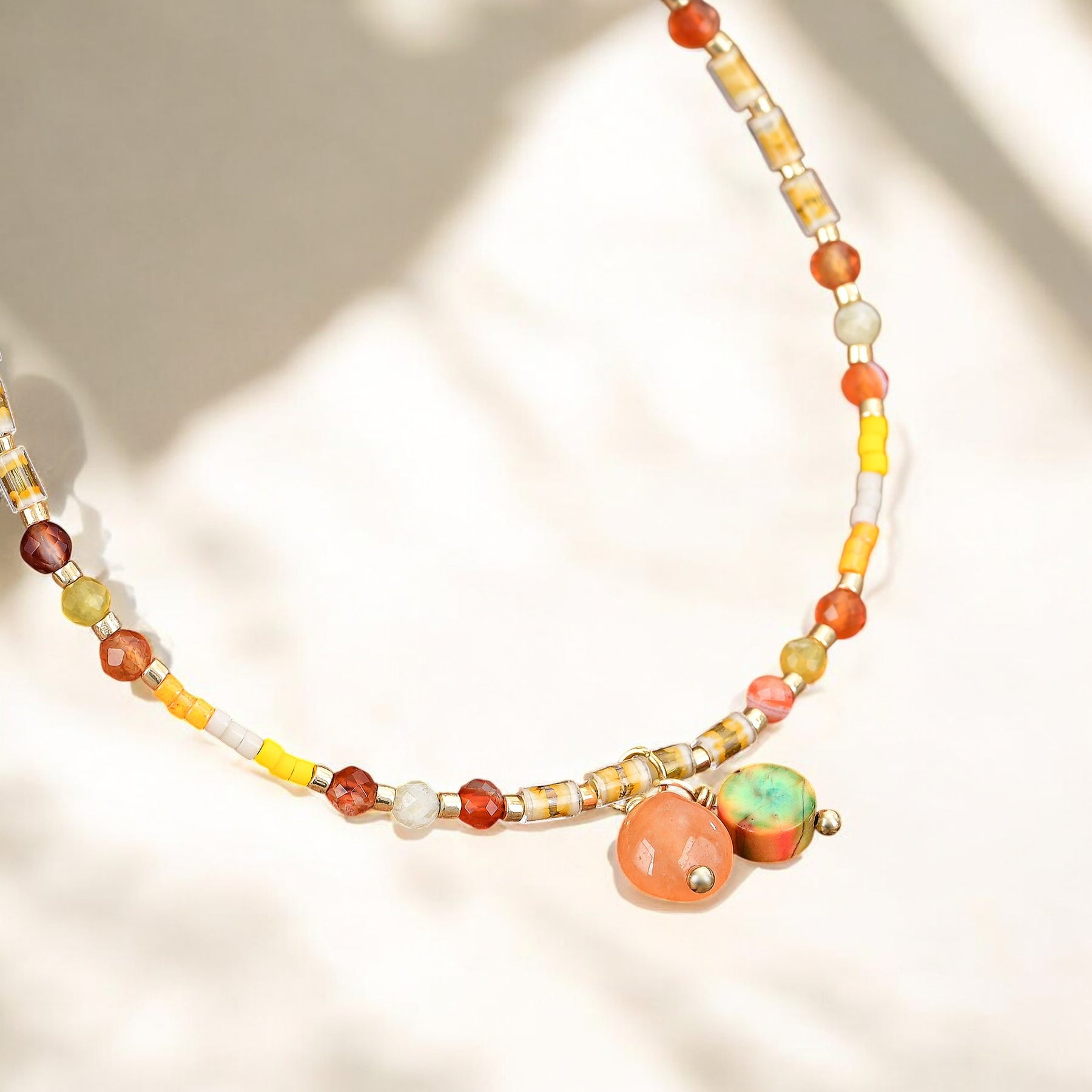 Sunfire Glow Agate Anklet