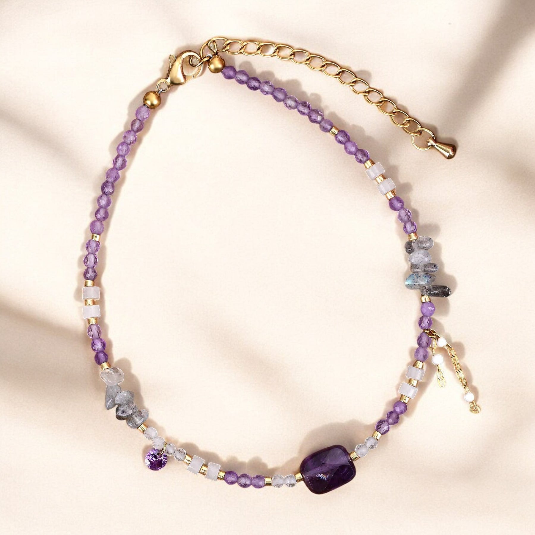 Amethyst Serenity Anklet