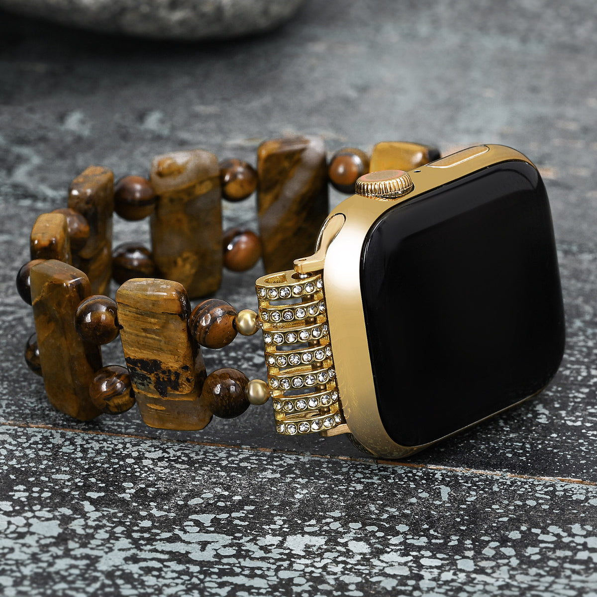 Golden Tiger Strength Apple Watch Strap