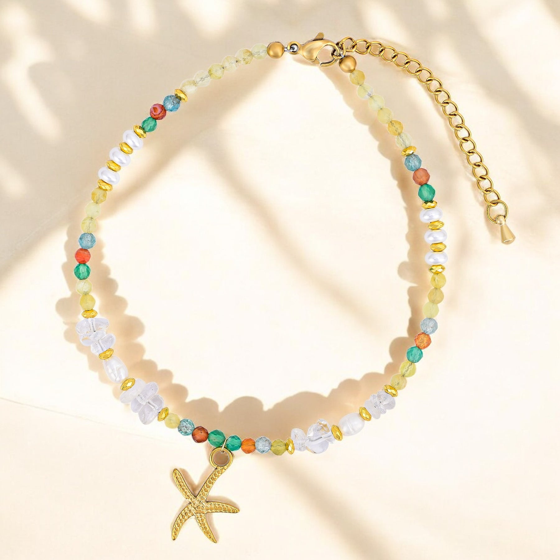 Golden Sunset Starfish Anklet