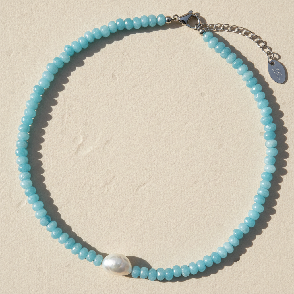 Jade Blossom Pearl Necklace