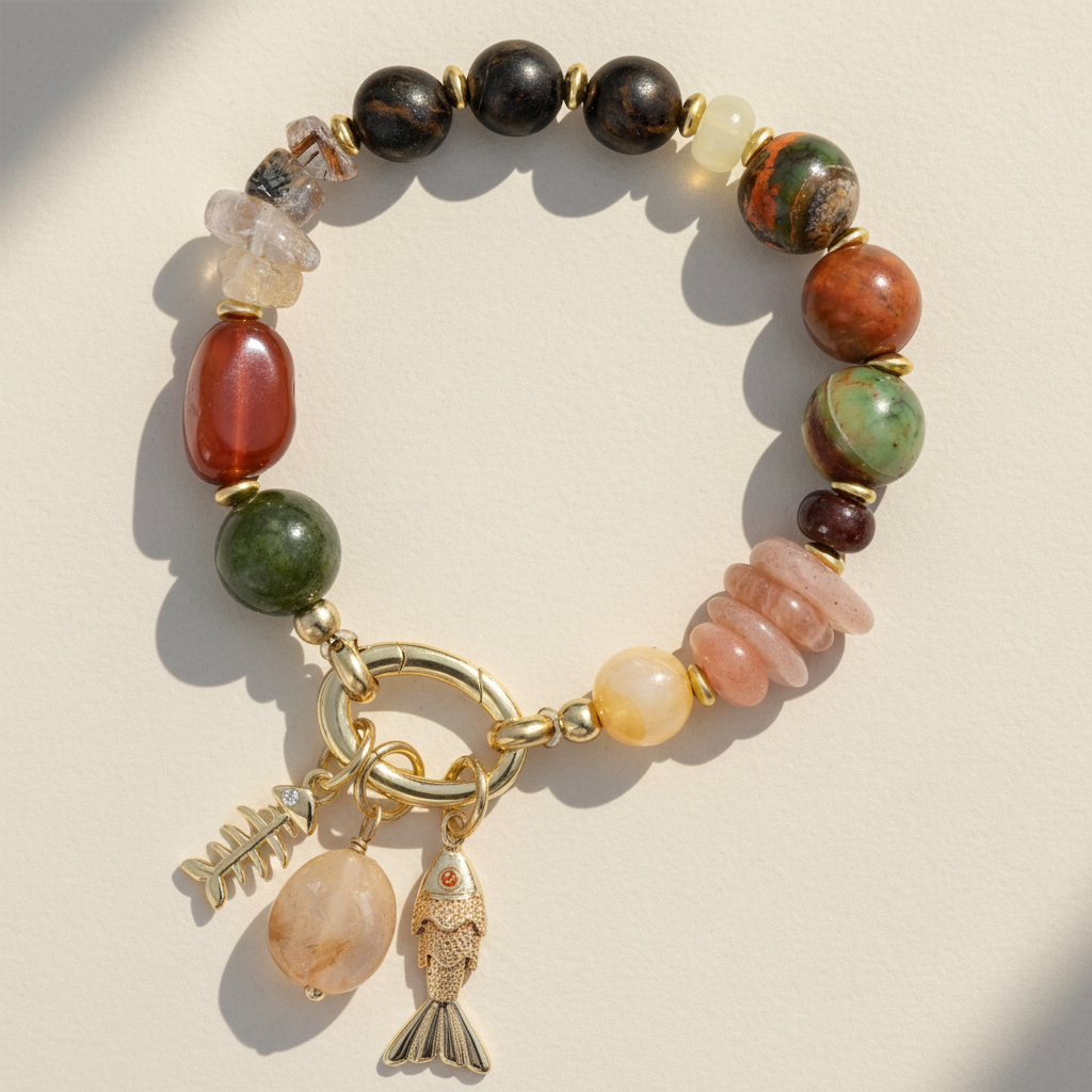 Citrine Glow Charm Bracelet