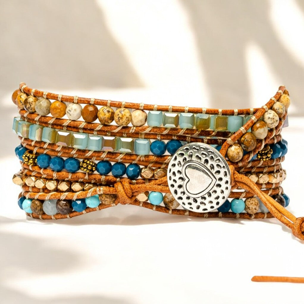 Golden Ocean Turquoise Wrap