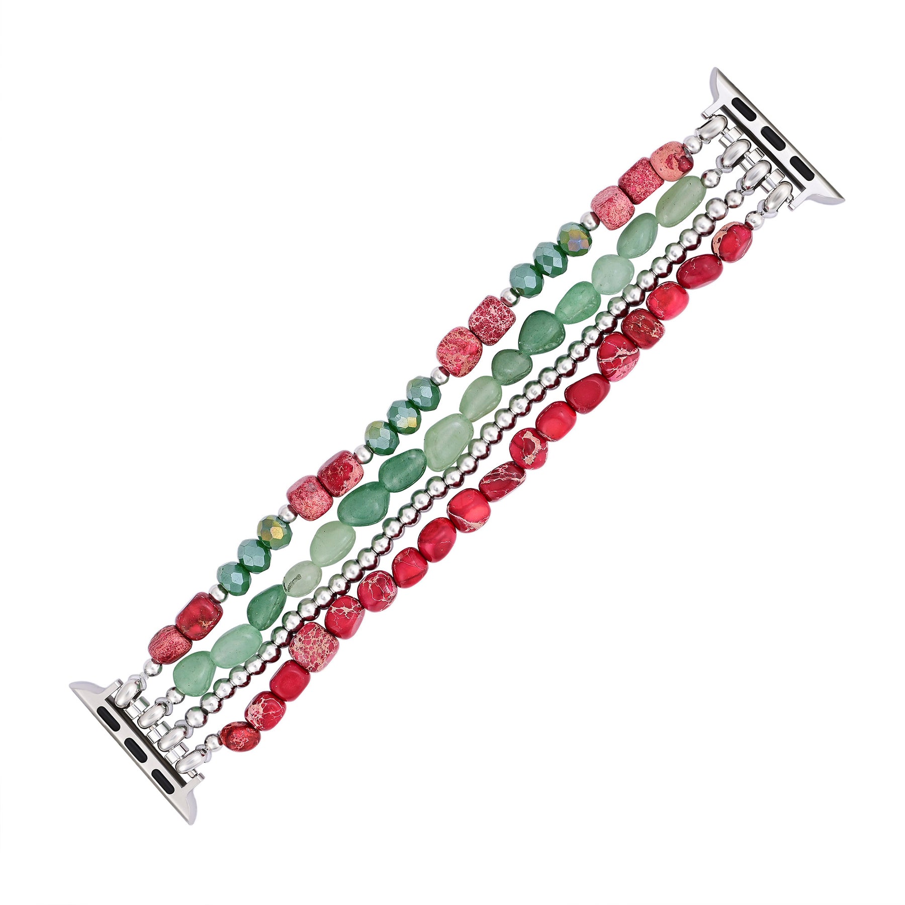 Evergreen Silver Elegance Christmas Apple Watch Strap