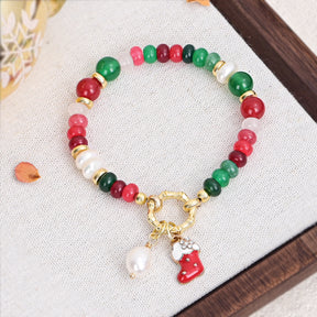 Christmas Glow Pearl Bracelet