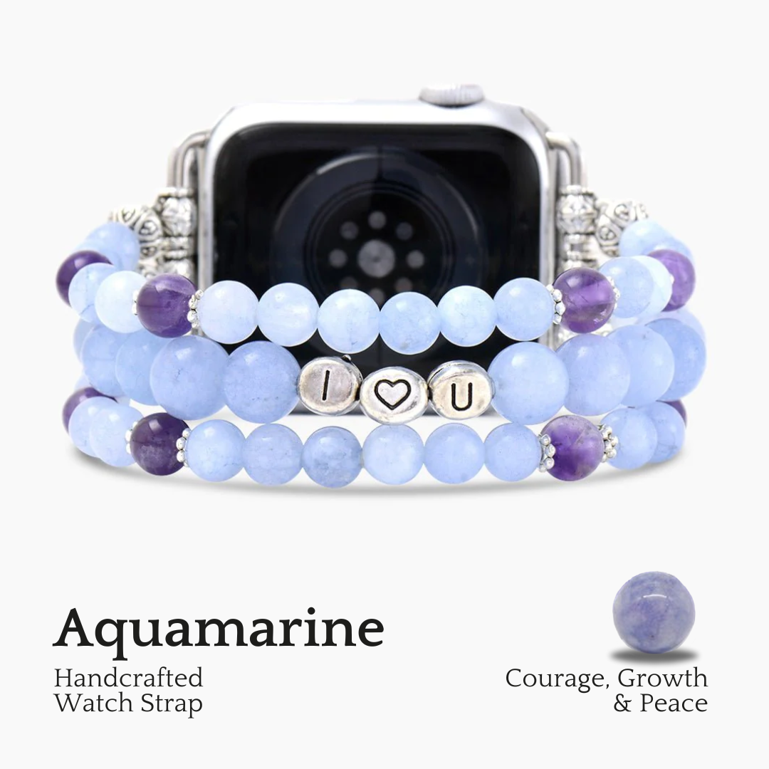 Aquamarine Love Stretch Apple Watch Strap
