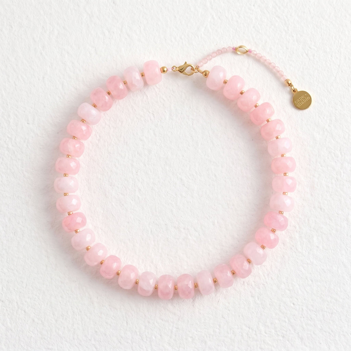 Chunky Blush Dream Rose Quartz Necklace