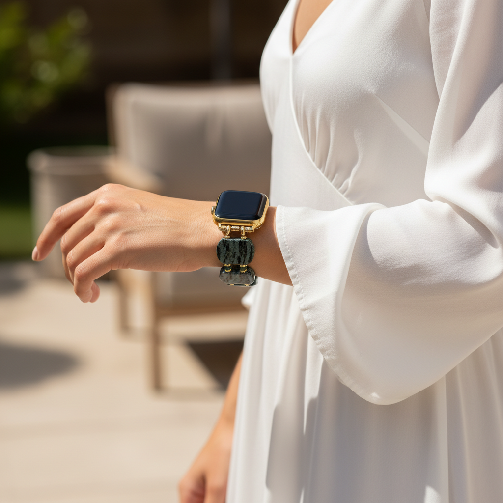 Emerald Moss Taxoite Apple Watch Strap