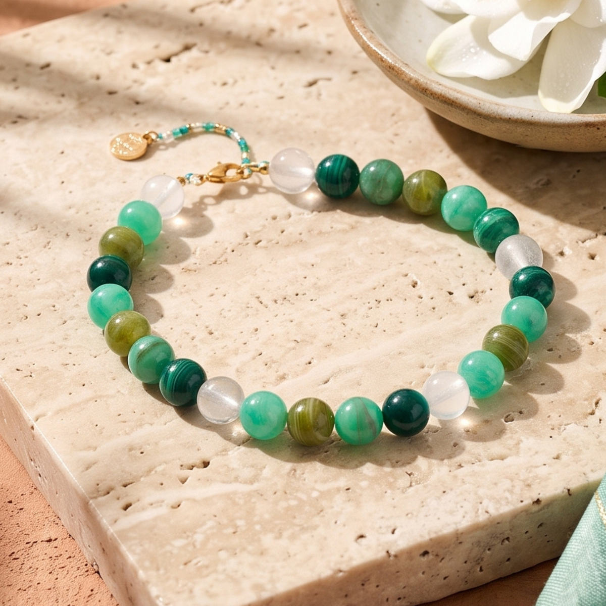 Chunky Teal Beaded Necklace