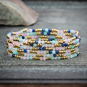 Jewel Lapis Amazonite Bracelet Set