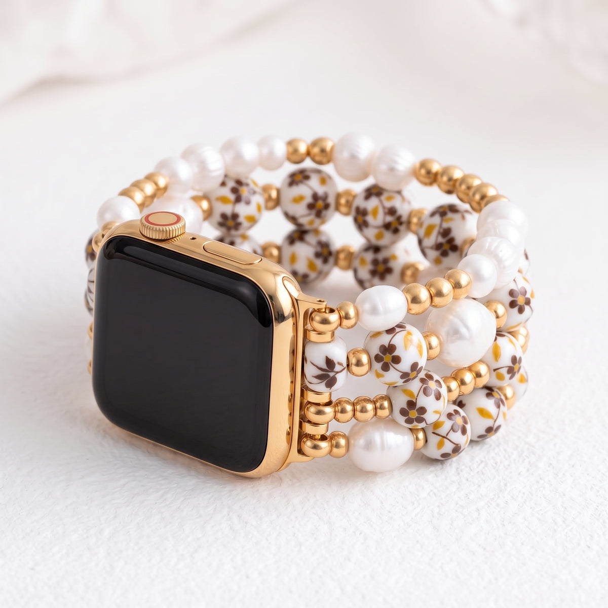 Porcelain Garden Golden Meadow Apple Watch Strap