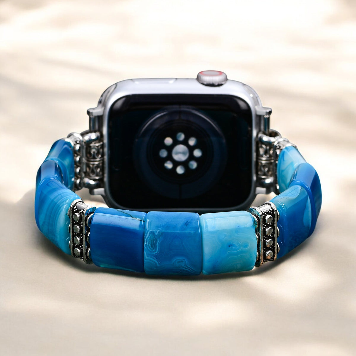Serene Abyss Agate Stretch Apple Watch Strap