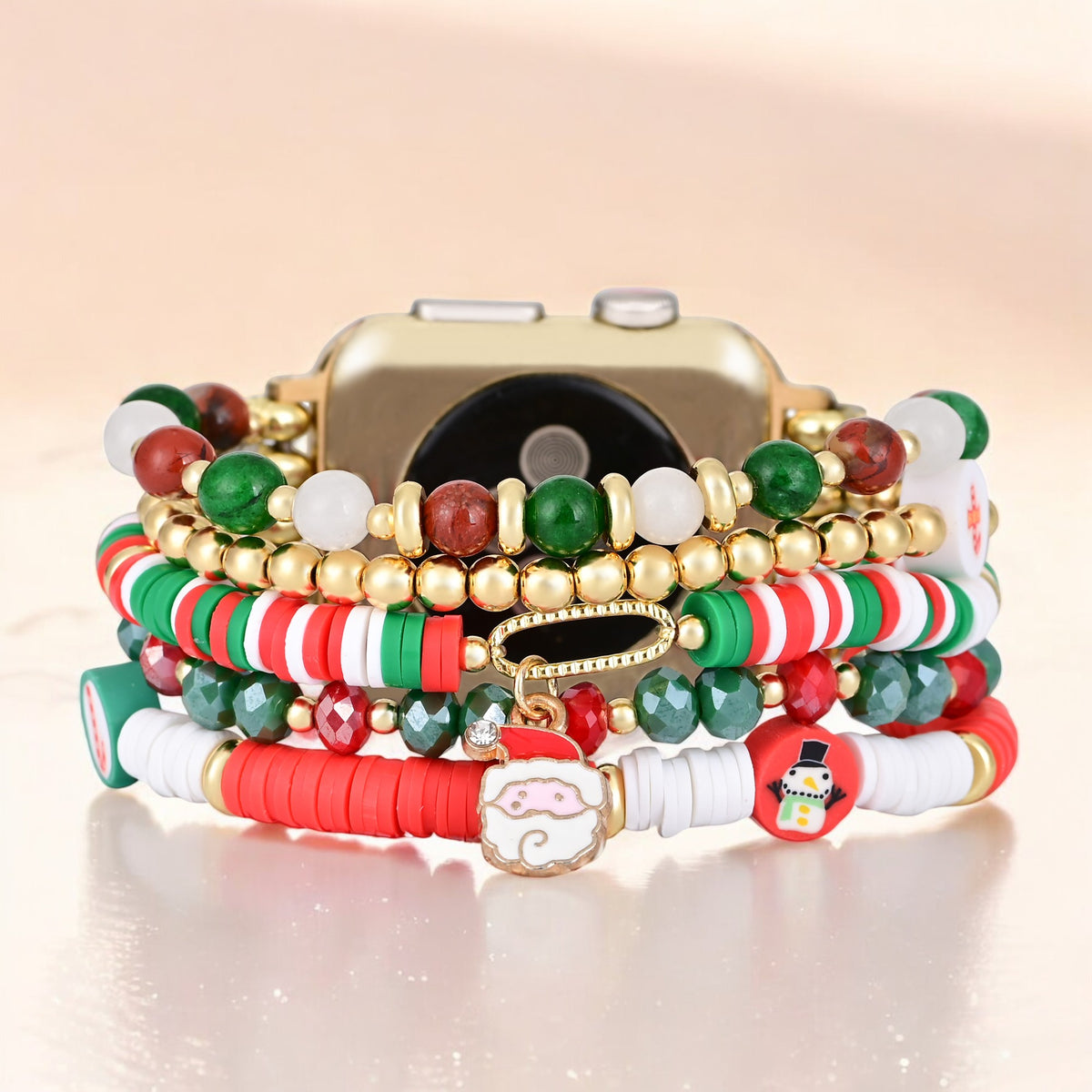 Santa Sparkle Stretch Apple Watch Strap