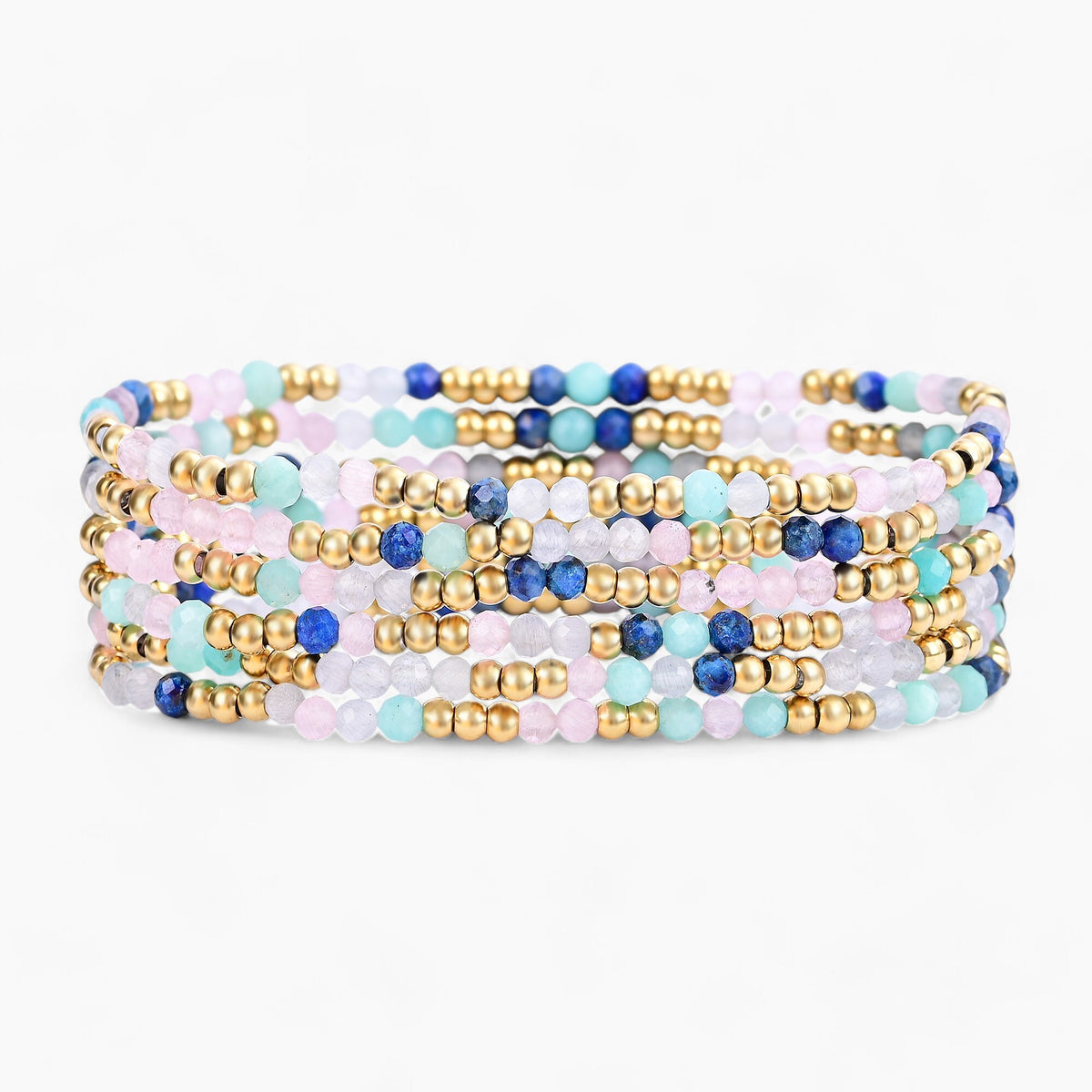 Jewel Lapis Amazonite Bracelet Set