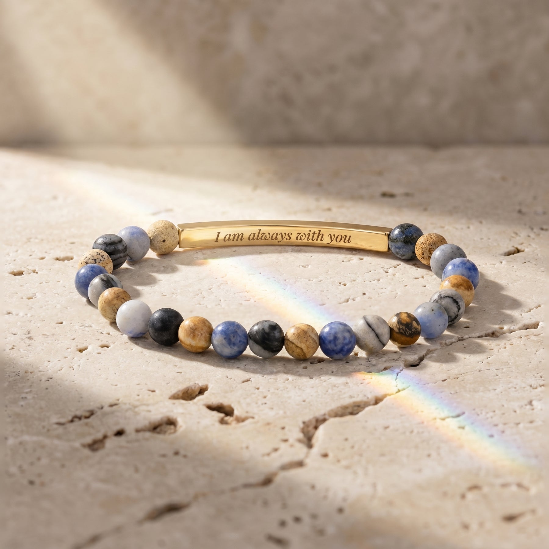 Secret Message Pastel Stone Bracelet