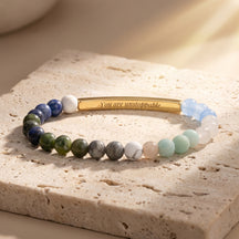 Secret Message Pastel Stone Bracelet