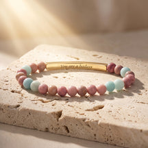 Secret Message Pastel Stone Bracelet