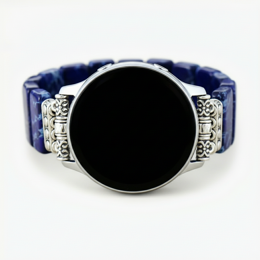 Dark Navy Tibetan Jasper Stretch Samsung Galaxy Watch Strap