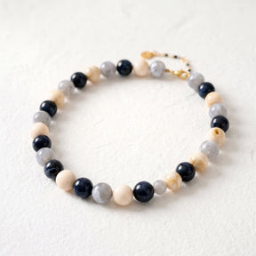 Chunky Blue Beaded Necklace