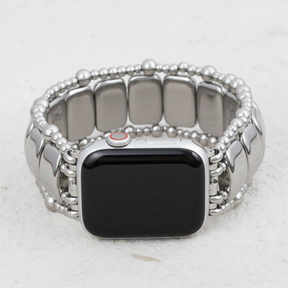 Platinum Noir Stretch Apple Watch Strap