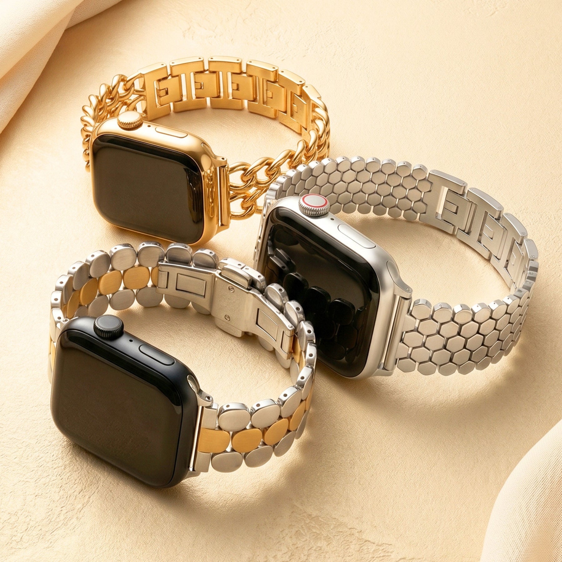 Golden Glamour Luxury Apple Watch Strap