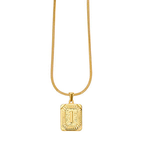 Golden Glow Initial Charm Necklace