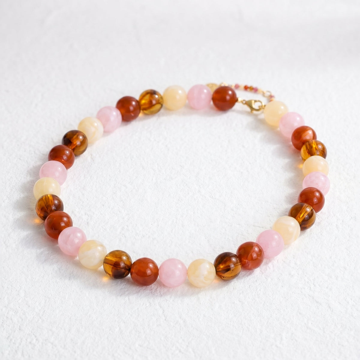 Chunky Gray Beaded Necklace