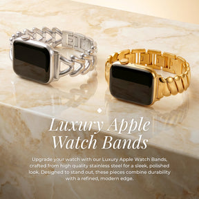 Silver Honeycomb Luxury Apple Watch Strap