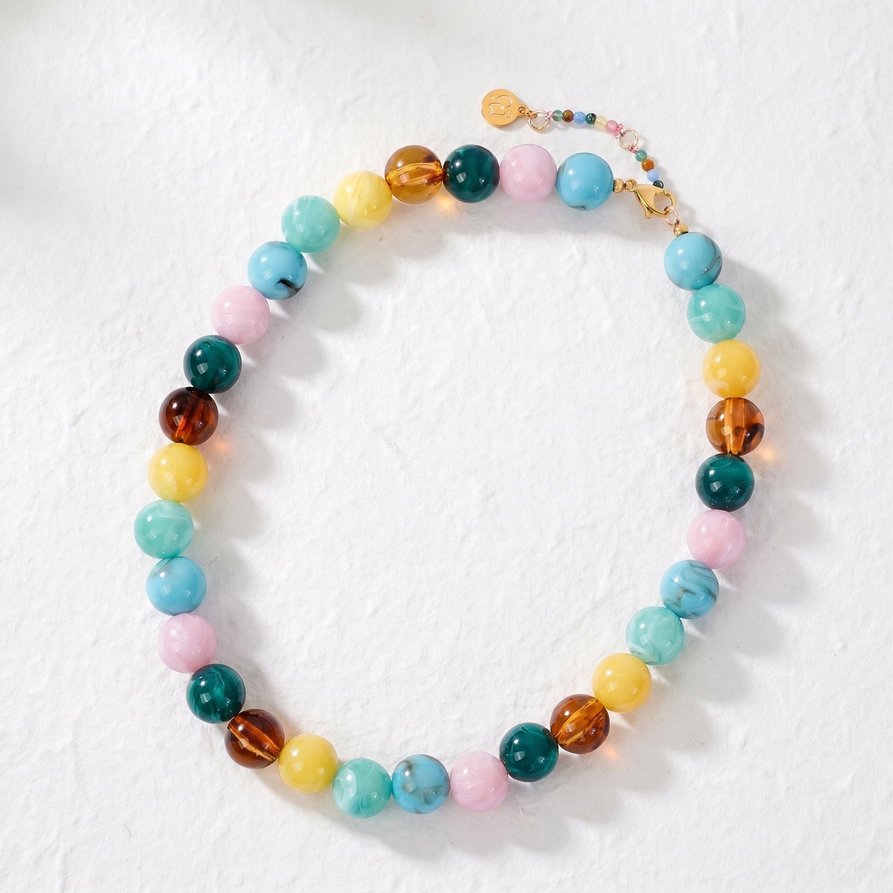 Chunky Purple Beaded Necklace