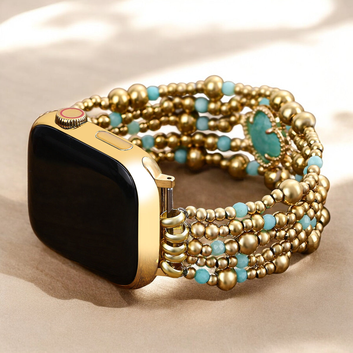 Healing Amazonite Delight Stretch Apple Watch Strap