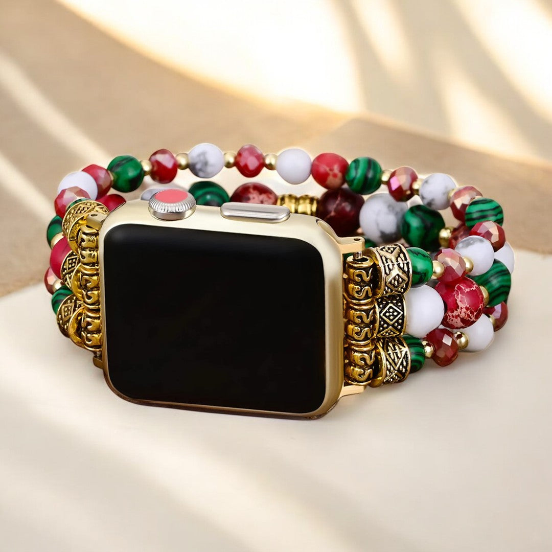 Cheerful Claus Stretch Apple Watch Strap