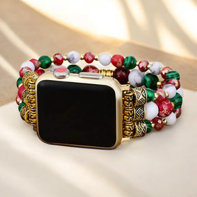 Cheerful Claus Stretch Apple Watch Strap
