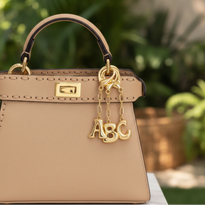 Bubble Letter Initial Keychain & Bag Charm