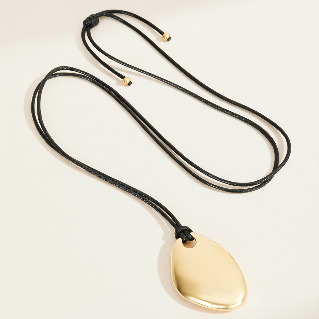 Golden Pebble Necklace