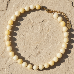 Luminous Honey Jade Choker Necklace