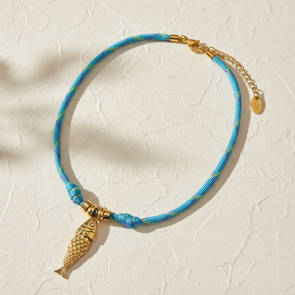 Ocean Voyage Fish Charm Necklace