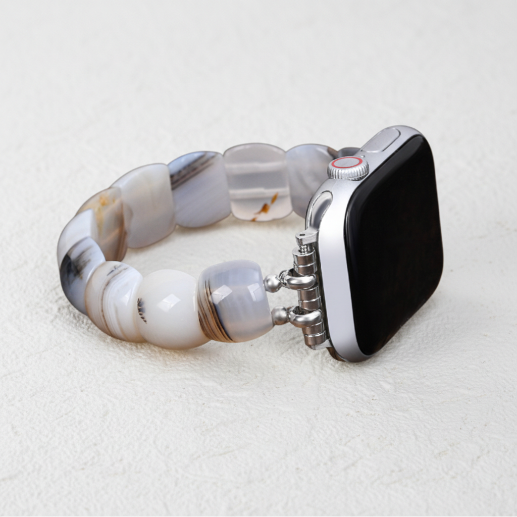 Ivory Aura Stretch Apple Watch Strap