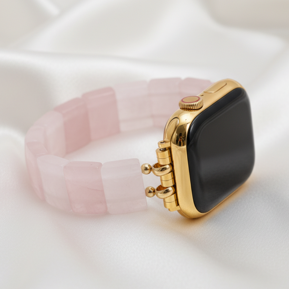 Blush Love Quartz Stretch Apple Watch Strap
