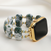 Forest Agate Earth Stretch Apple Watch Strap