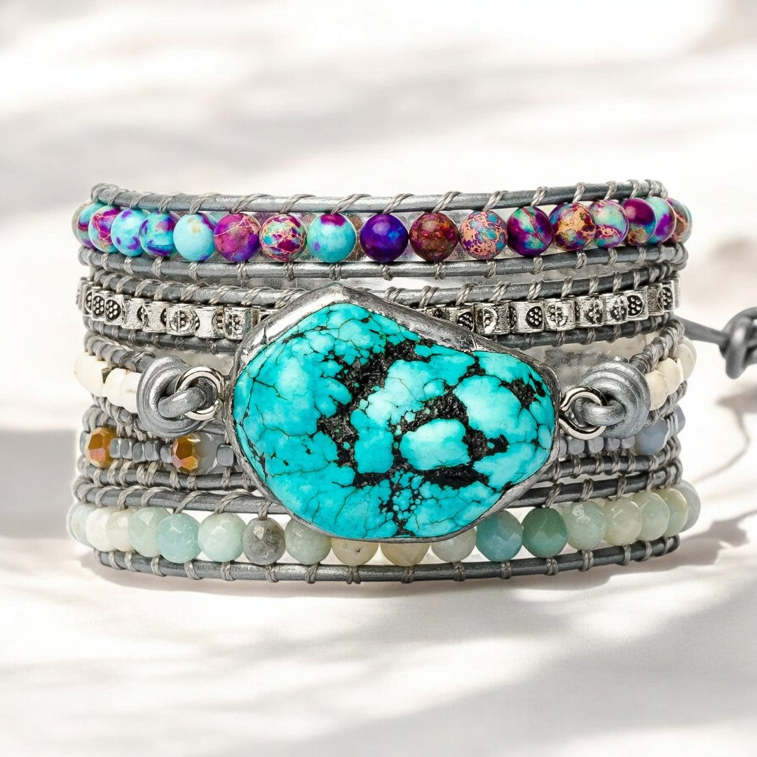 Healing Turquoise Protection Wrap Bracelet