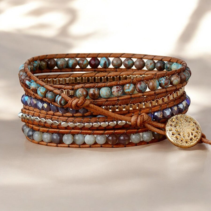 Labradorite Wanderer Wrap Bracelet