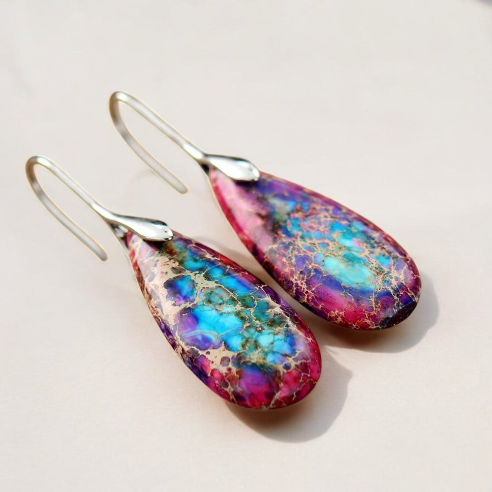 Tibetan Energy Jasper Earrings