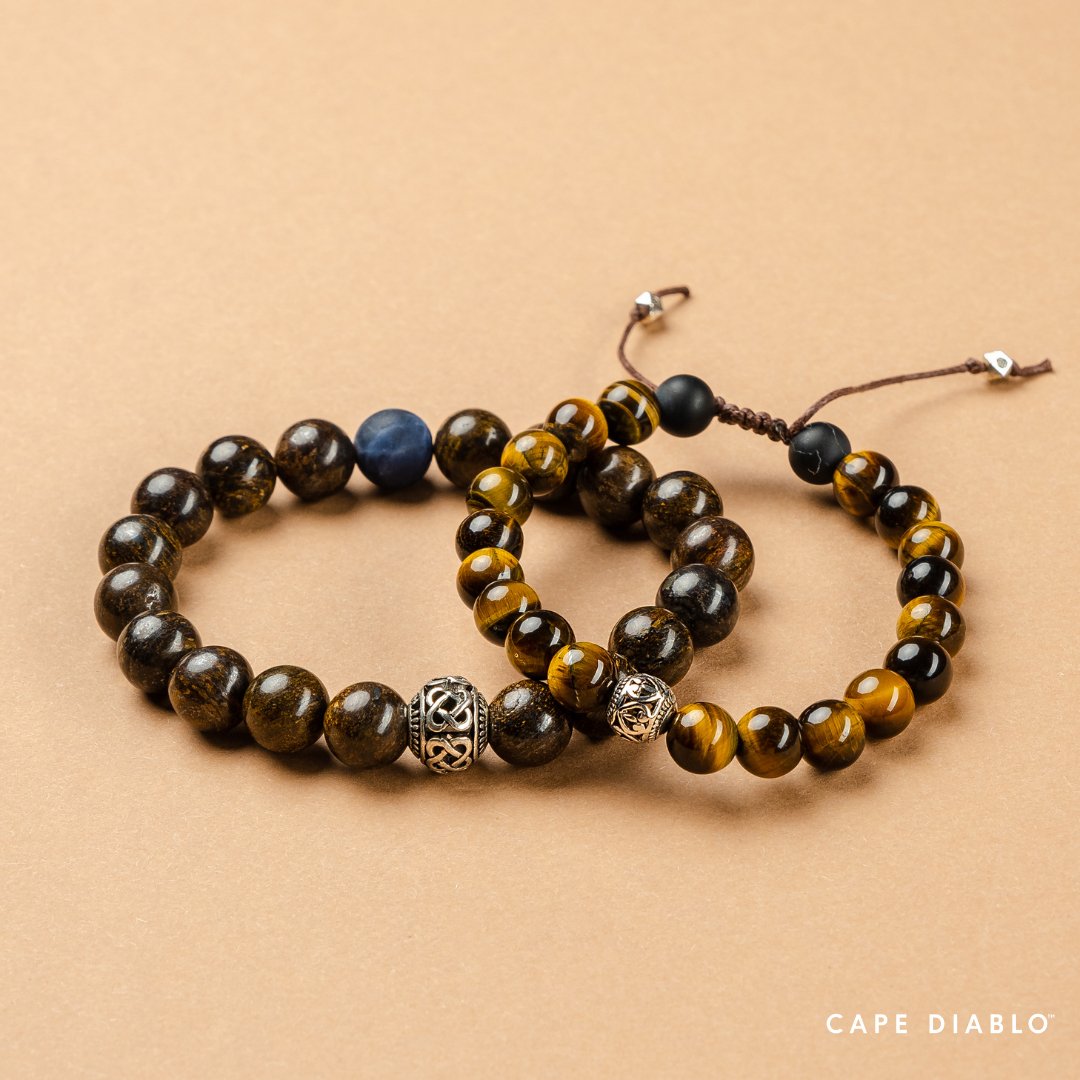 Men's Tiger Eye Tibetan Bracelet - Cape Diablo