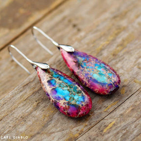 Tibetan Energy Jasper Earrings - Cape Diablo